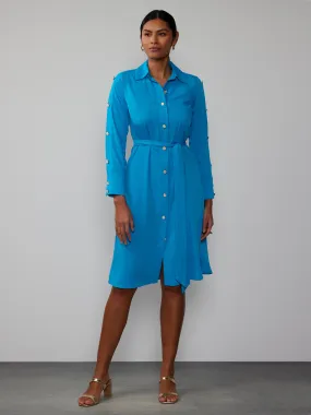 Long Sleeve Midi Shirt Dress