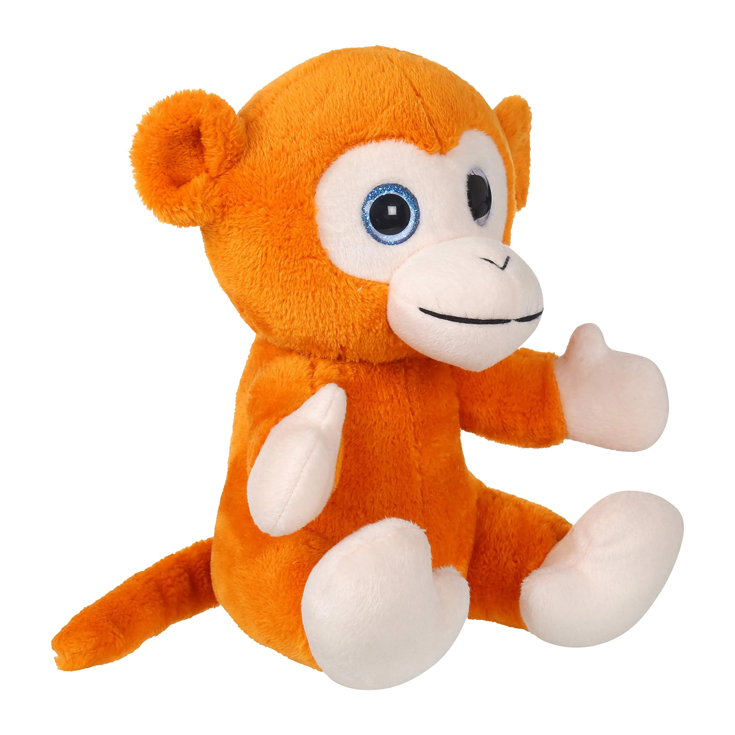 Mirada Cute Light Brown Glitter Eye Monkey Soft Toy for Boy/Girls/Kids | Stuffed Plush Animal | Ideal for Birthdays & Special Occasions - 25cm