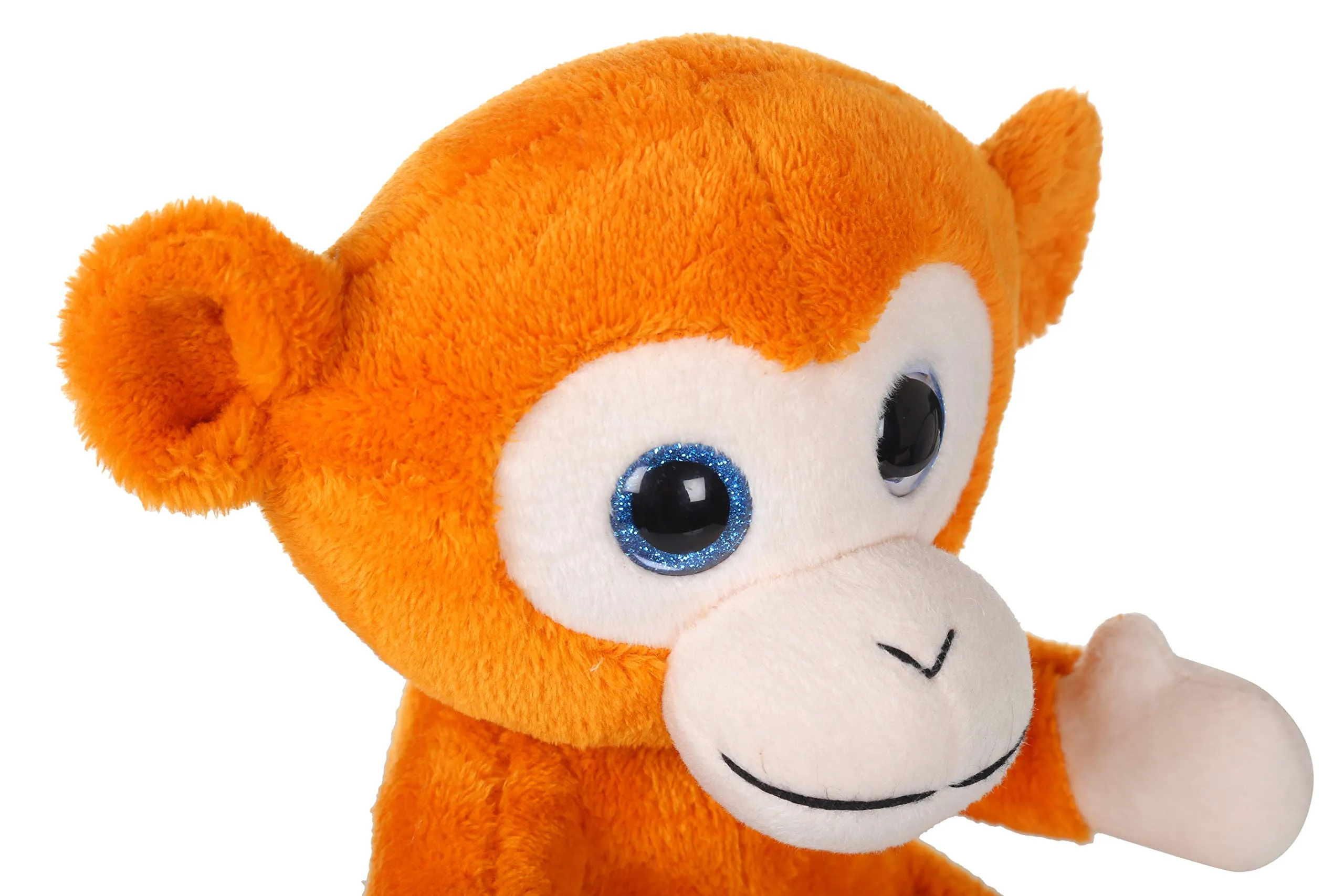 Mirada Cute Light Brown Glitter Eye Monkey Soft Toy for Boy/Girls/Kids | Stuffed Plush Animal | Ideal for Birthdays & Special Occasions - 25cm