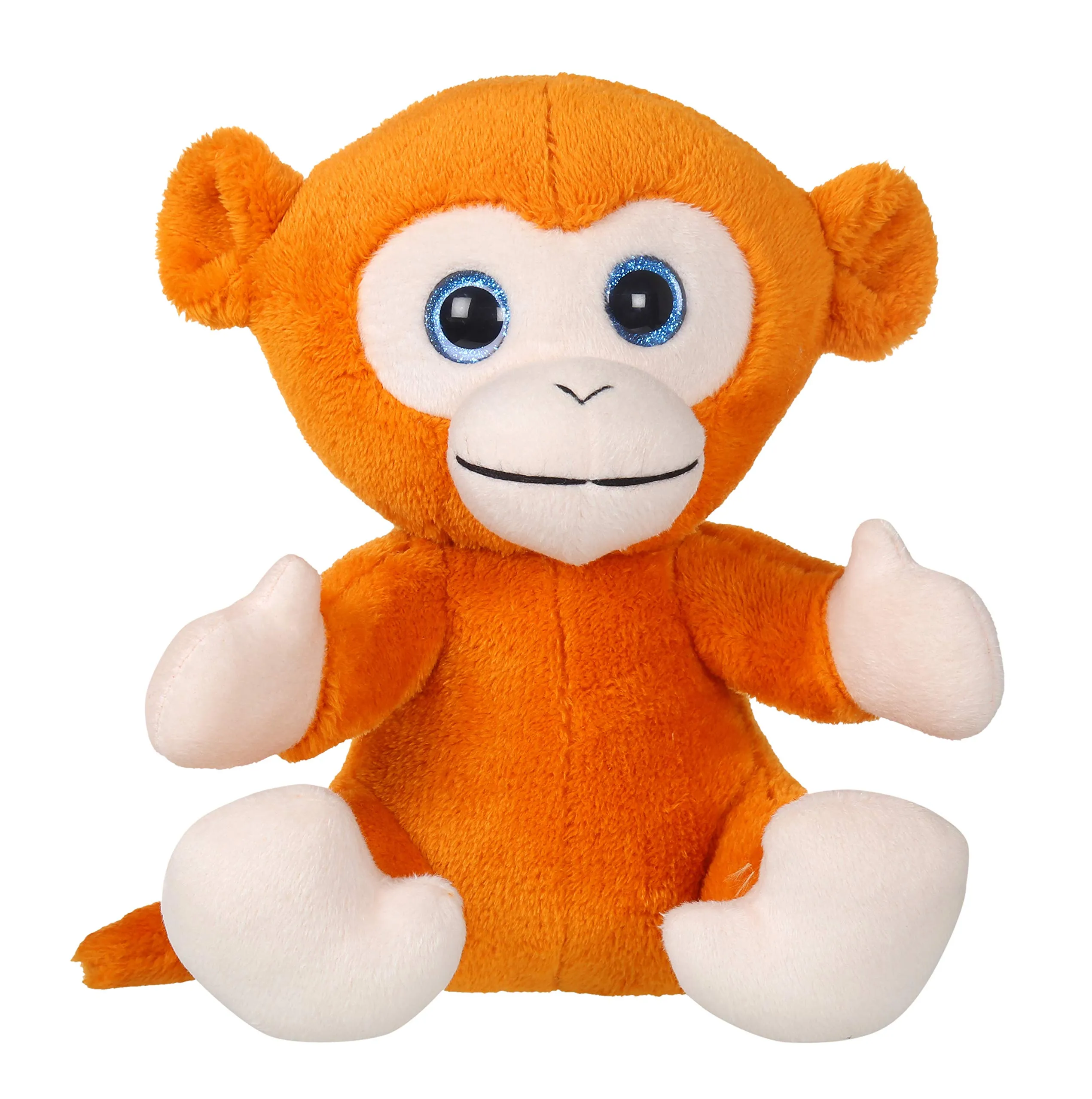 Mirada Cute Light Brown Glitter Eye Monkey Soft Toy for Boy/Girls/Kids | Stuffed Plush Animal | Ideal for Birthdays & Special Occasions - 25cm