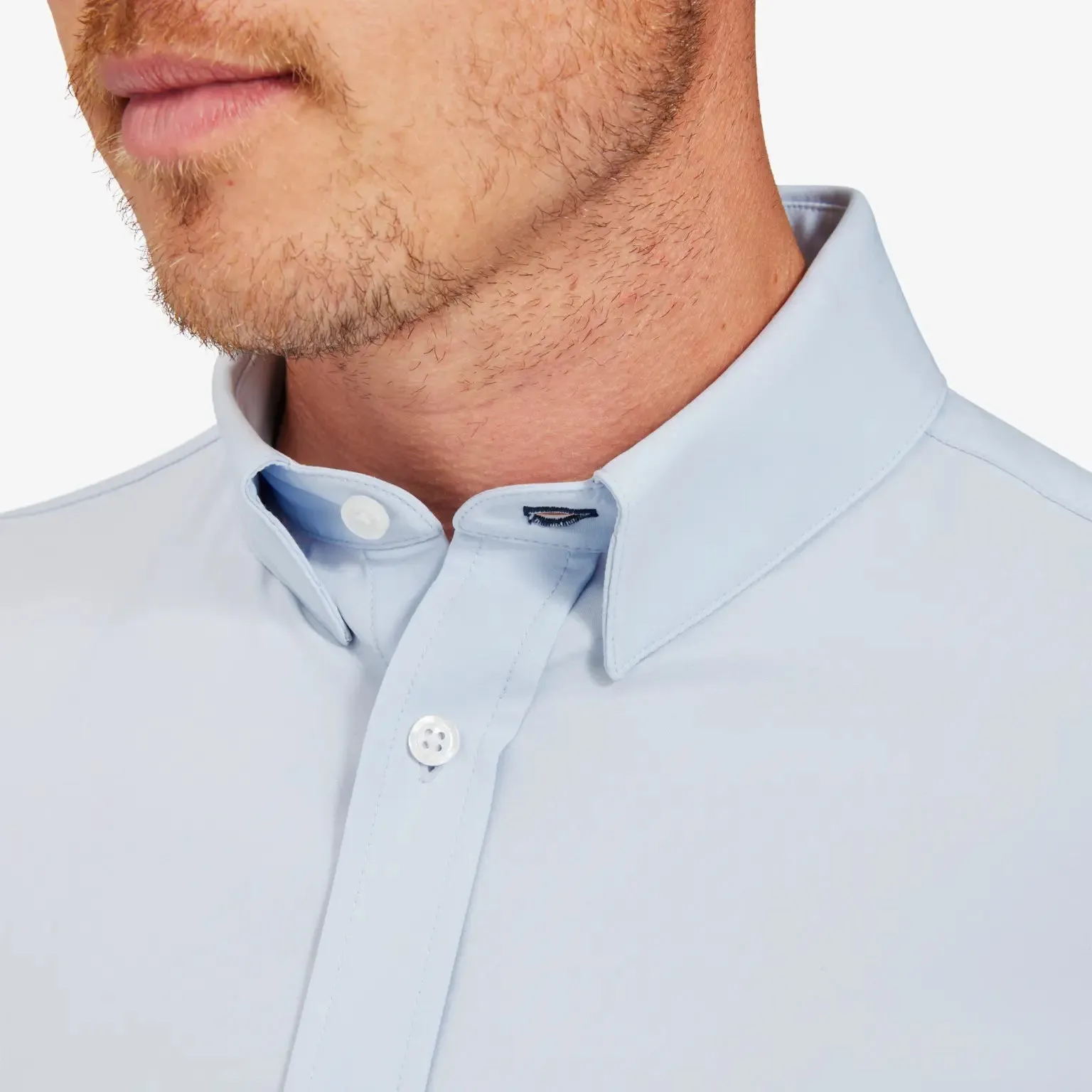 Mizzen Main Leeward Formal Dress Shirt in Solid Light Blue