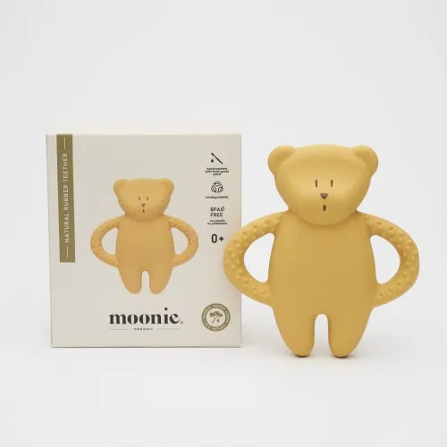 Moonie - Anneau de Dentition Ourson - Miel ||Moonie - Teddy Bear Teething Ring - Honey