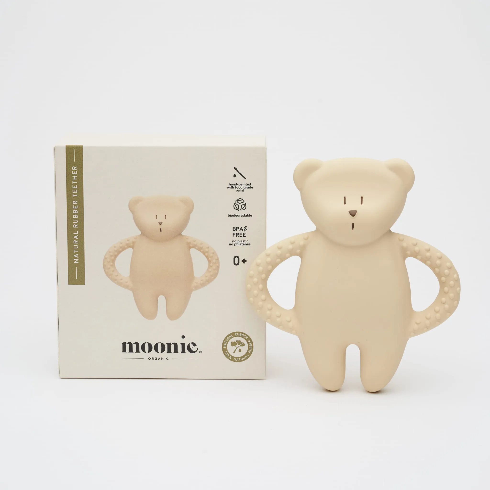 Moonie - Anneau de Dentition Ourson - Sable ||Moonie - Teddy Bear Teething Ring - Sand