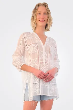 Mosaic Tunic - White