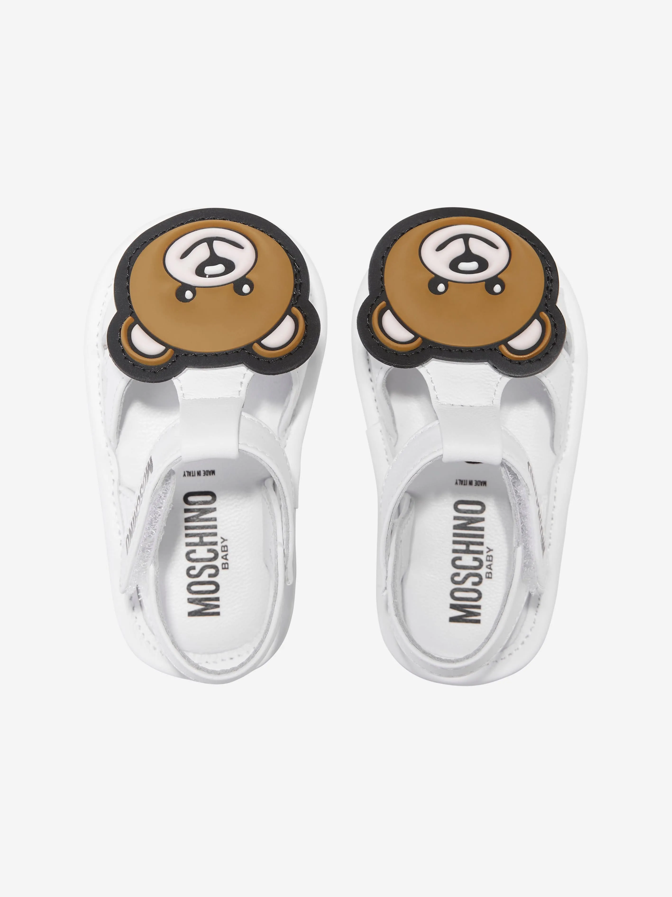 Moschino Baby Teddy Bear Sandals in White