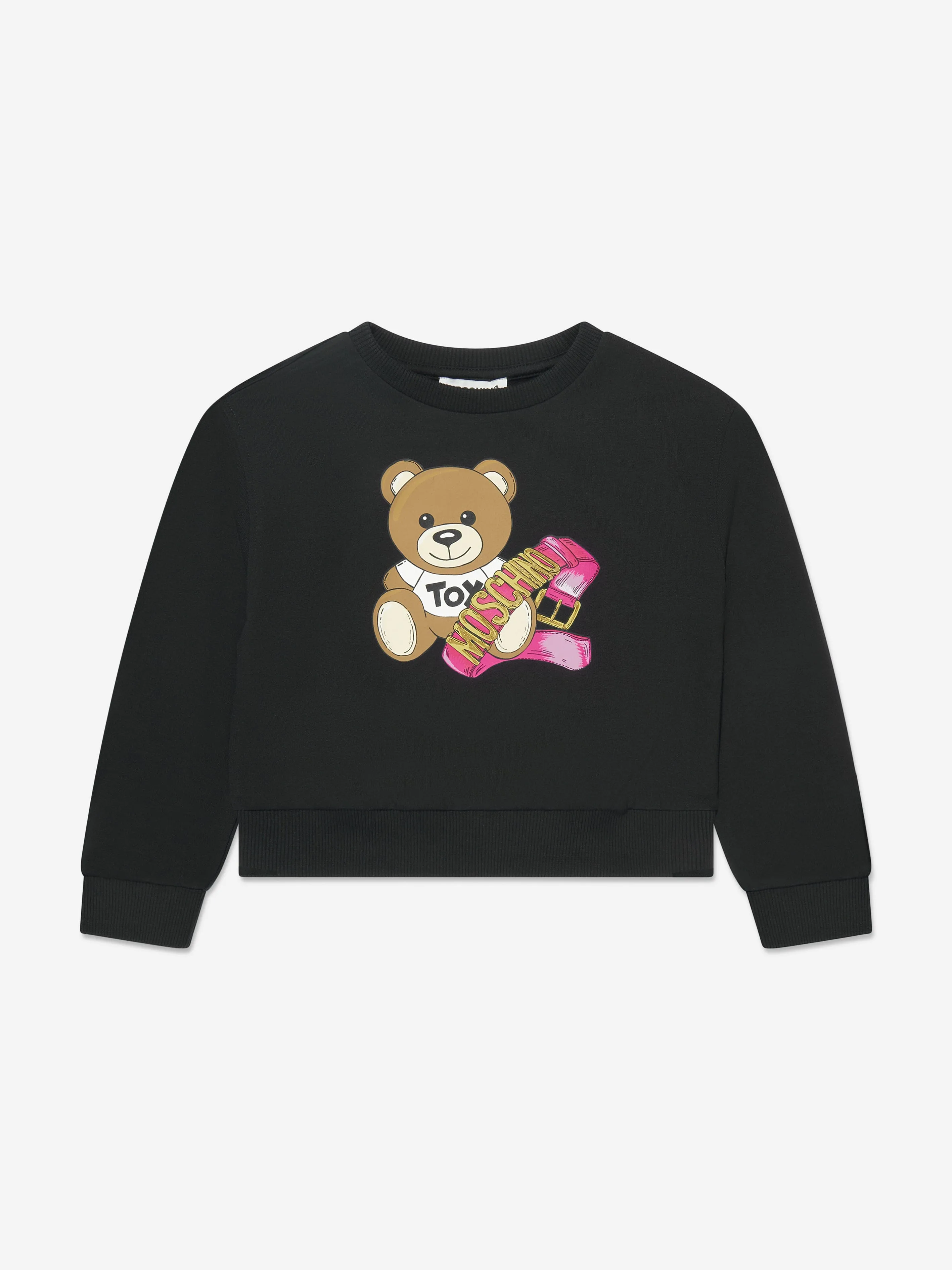 Moschino Girls Teddy Bear Sweatshirt in Black