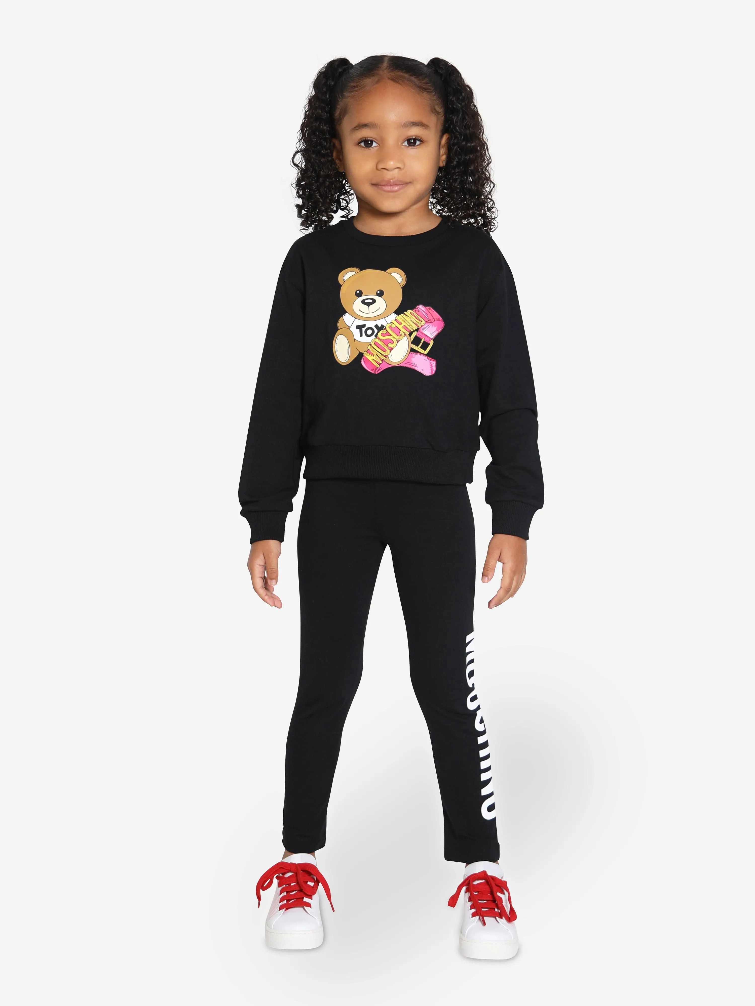 Moschino Girls Teddy Bear Sweatshirt in Black