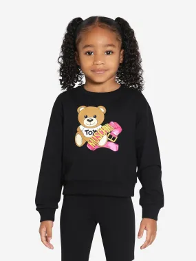 Moschino Girls Teddy Bear Sweatshirt in Black