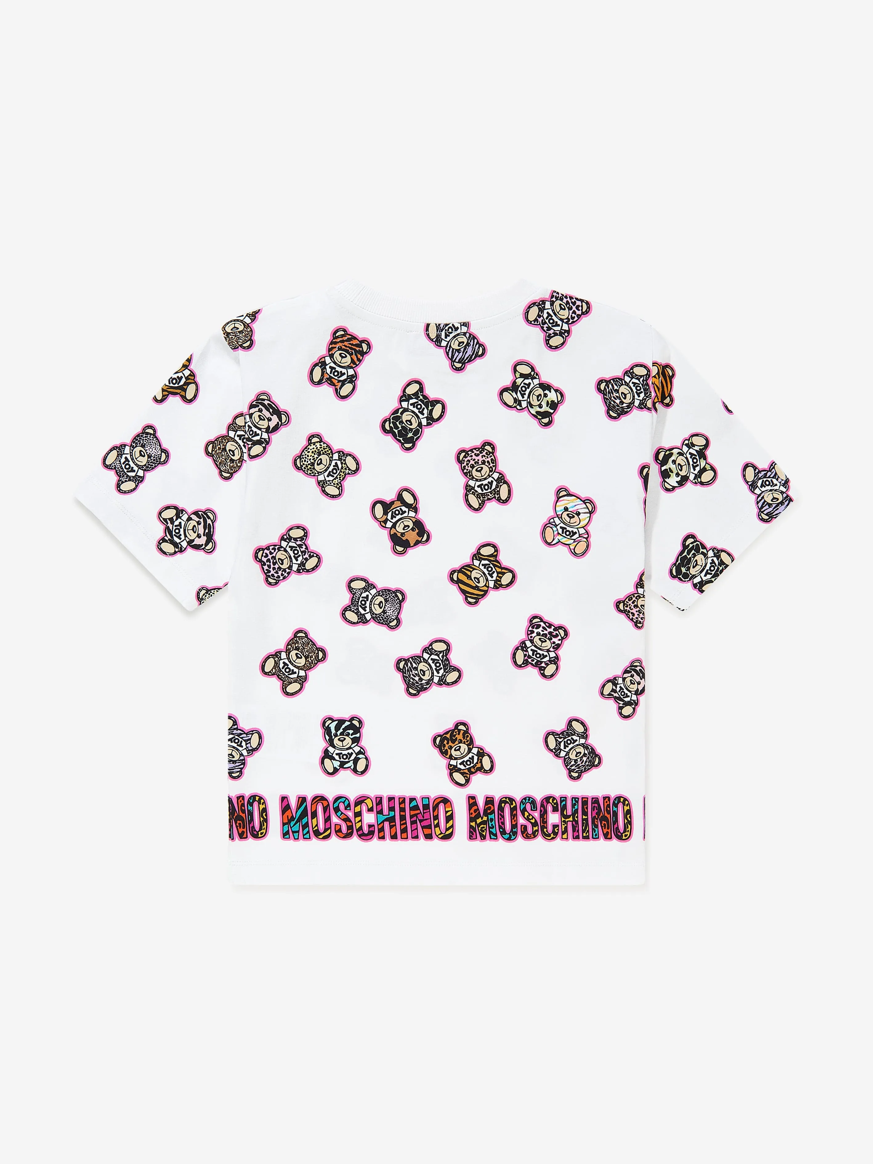 Moschino Girls Teddy Maxi T-Shirt in White