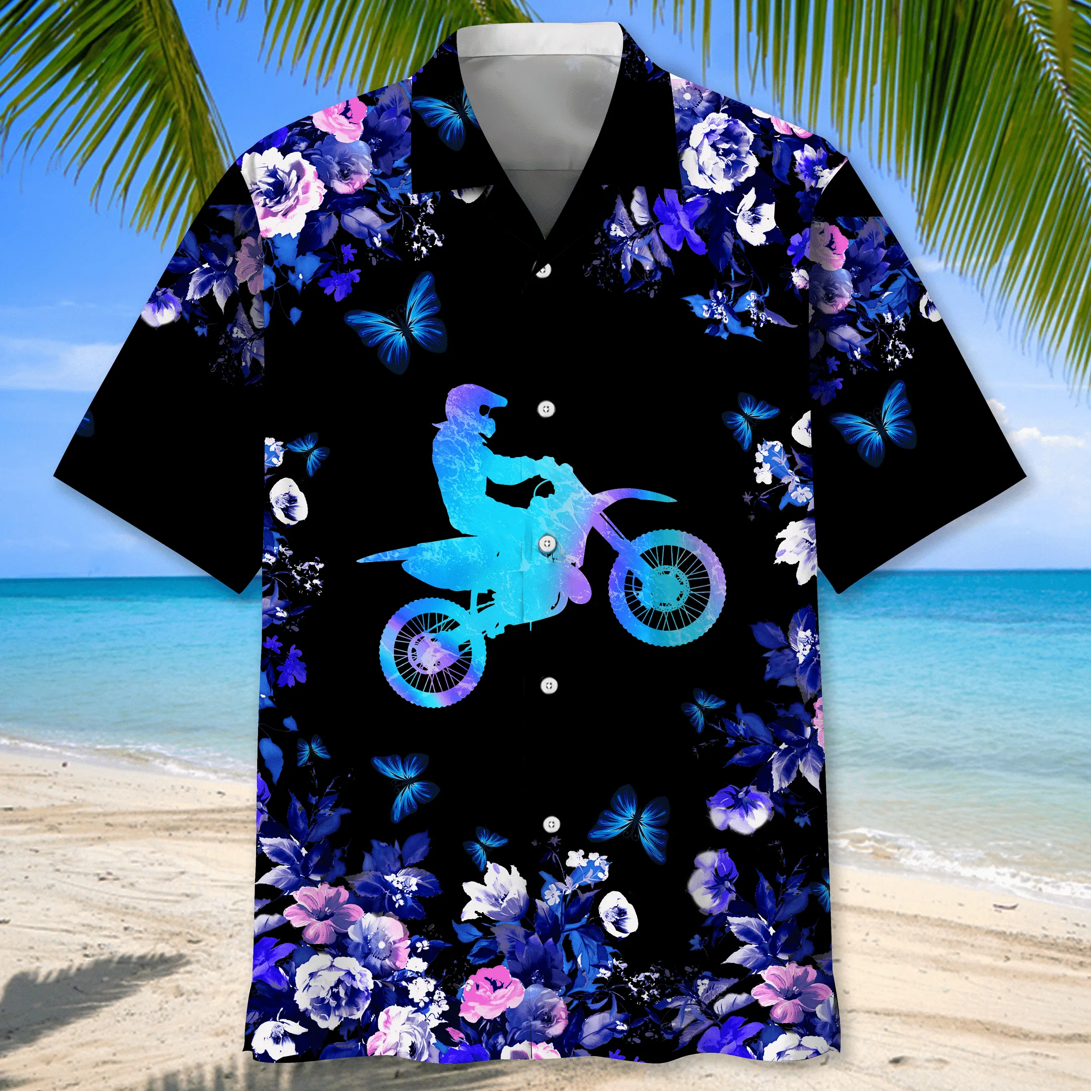 Motocross Vintage Hawaiian Shirt, Motocross Shirt Short Sleeve, Moto Dirt Bike Race Day Shirts