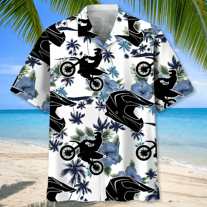 Motocross Vintage Hawaiian Shirt, Motocross Shirt Short Sleeve, Moto Dirt Bike Race Day Shirts