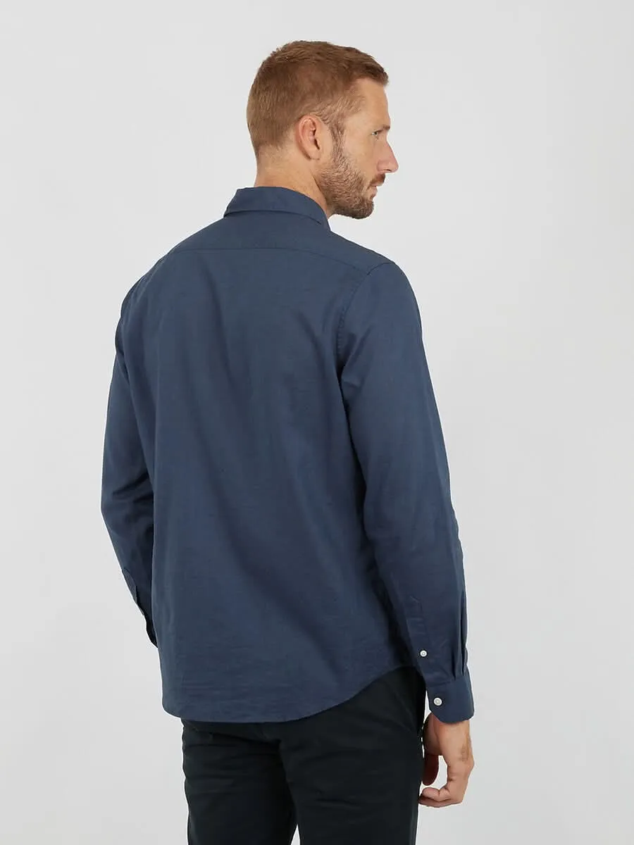 Nautica Long Sleeve Linen Shirt Navy