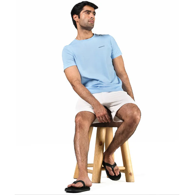 Neeman's Organic Cotton T-Shirt for Men | Easy Blue | Crew Neck