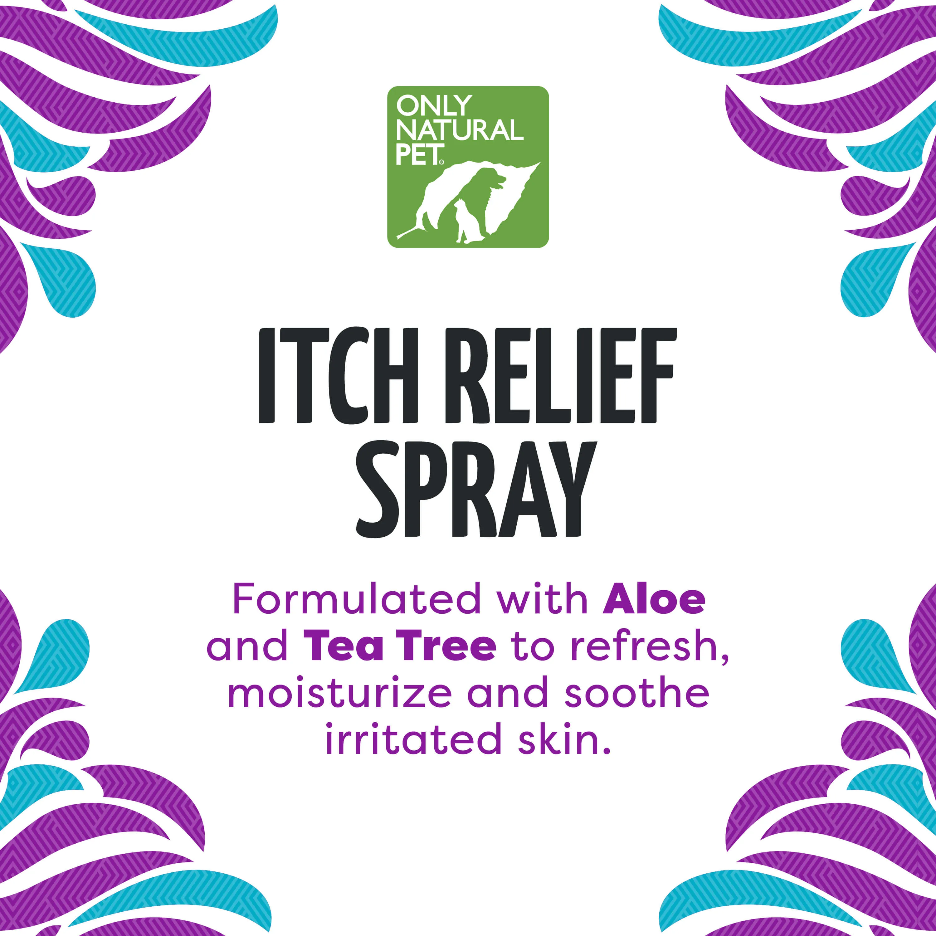 Only Natural Pet Itch Relief Spray with Aloe   Tea Tree for Dogs