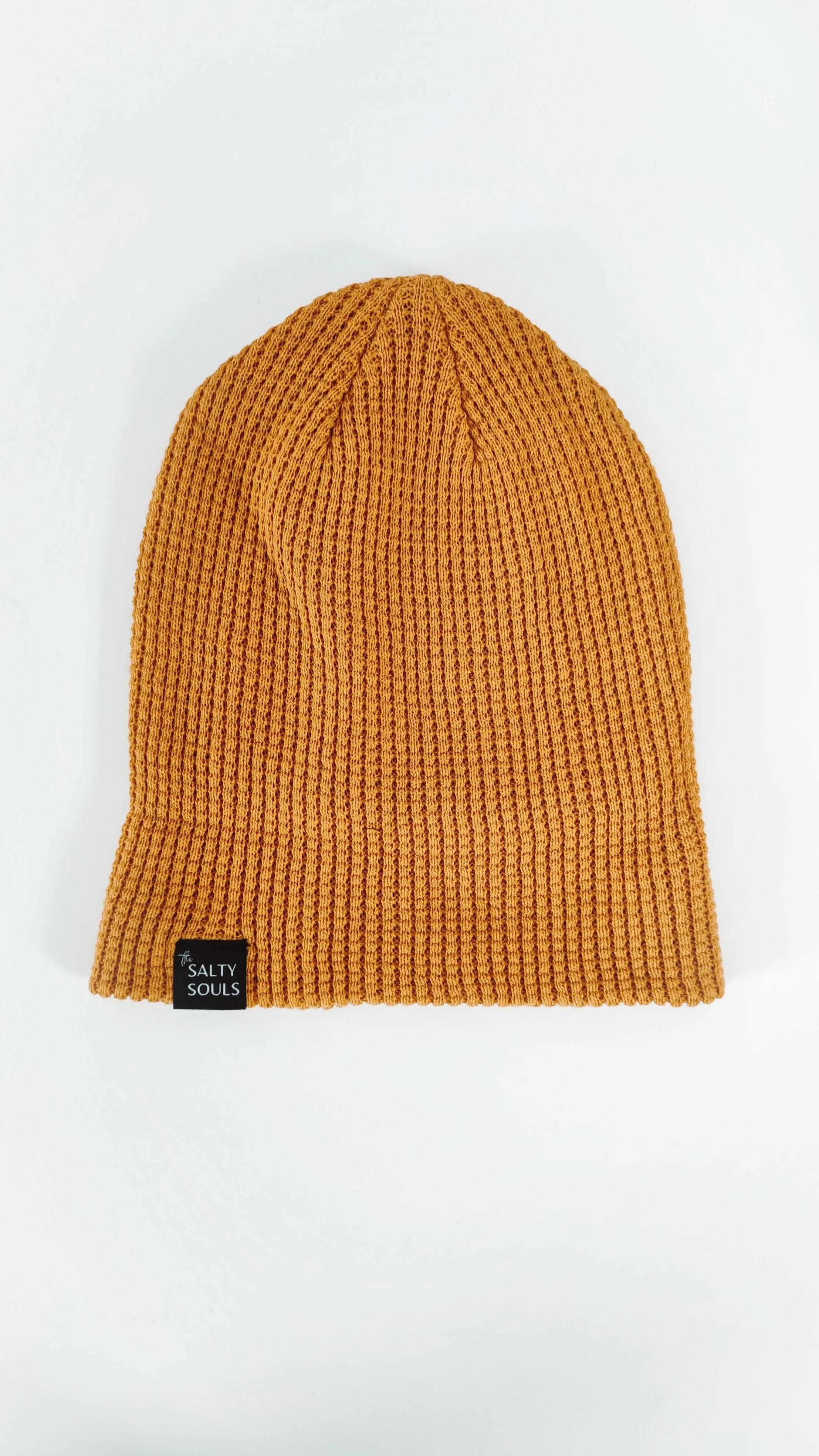 ORGANIC WAFFLE BEANIE MUSTARD