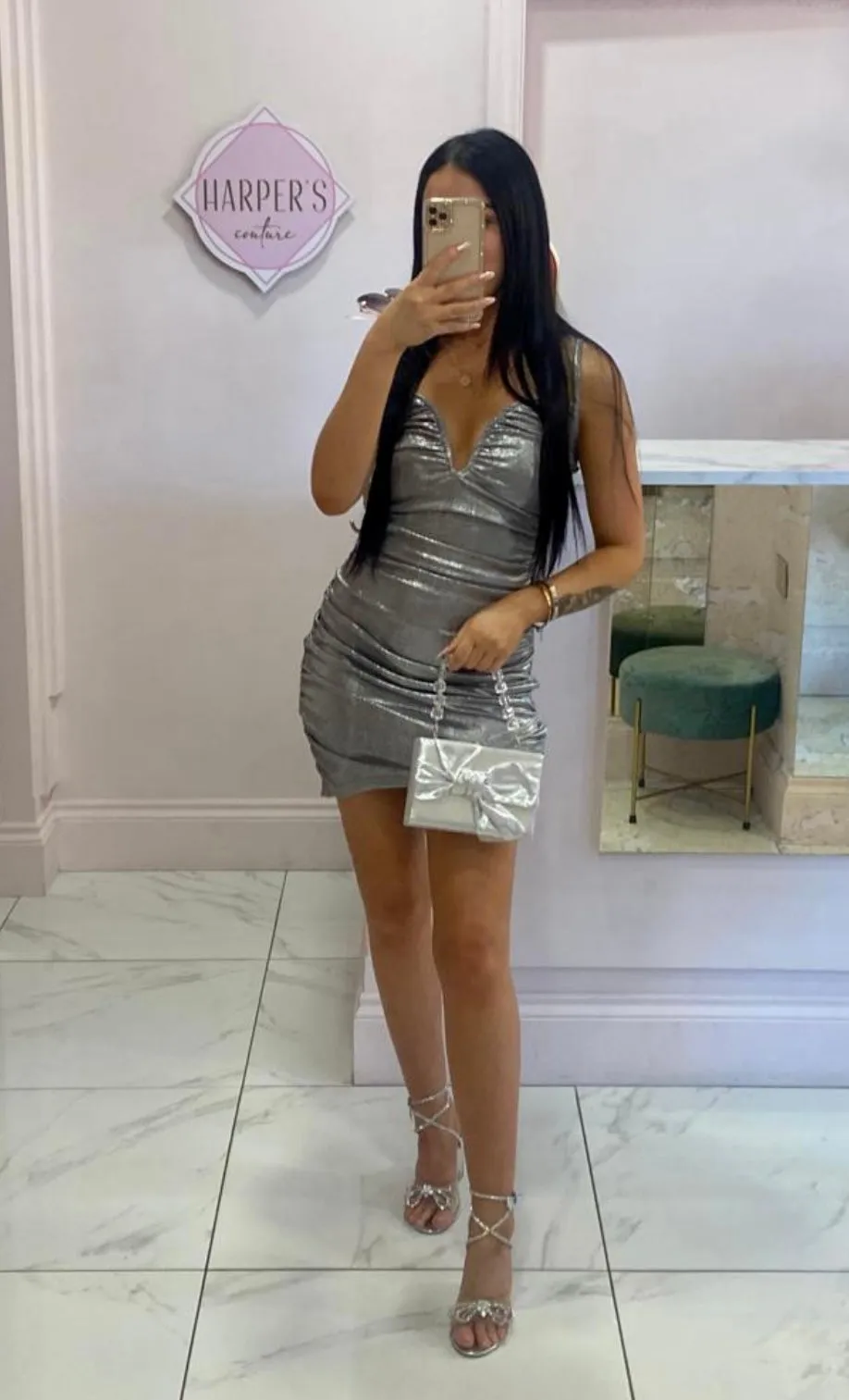 Orla Metallic Silver Dress