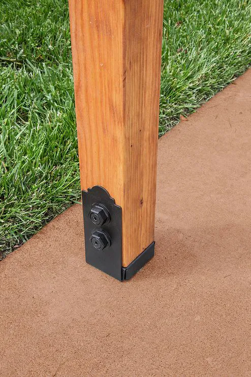 Outdoor Accents® Post Base for 4x4, ZMAX® Black Powder-Coated