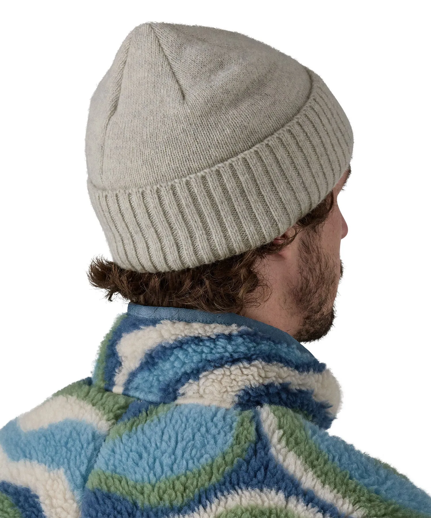 Patagonia Adult Brodeo Beanie Hat - Crisp Grey / OG Label