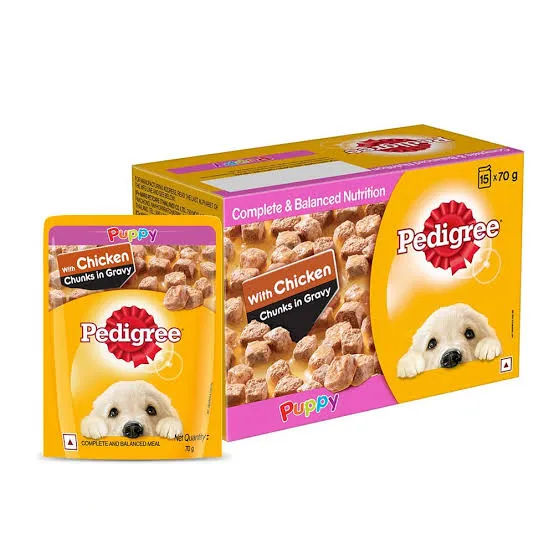 Pedigree Puppy Chicken Chunks In Gravy Pouch, Wet Puppy Food