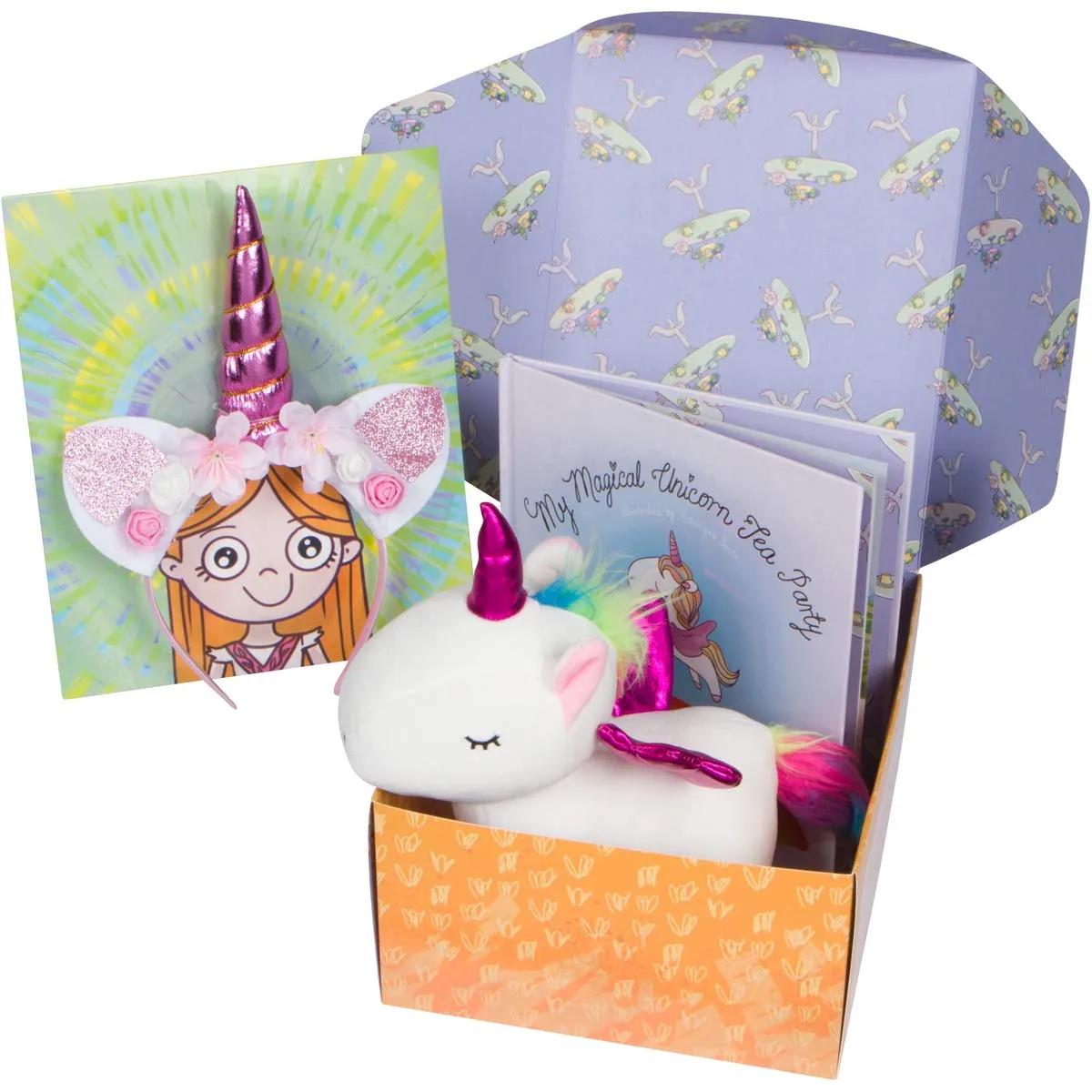 Pixie Crush Unicorn Gift Set  Includes Book, Stuffed Plush Toy, and Headband for Girls