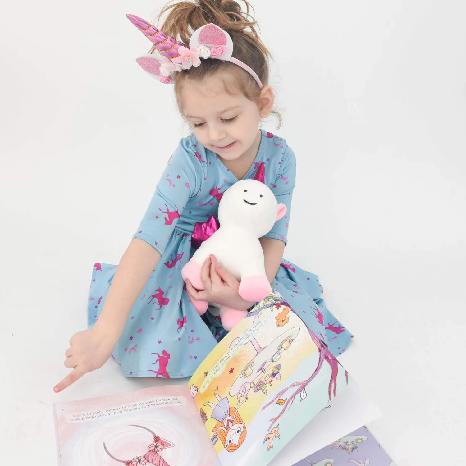 Pixie Crush Unicorn Gift Set  Includes Book, Stuffed Plush Toy, and Headband for Girls