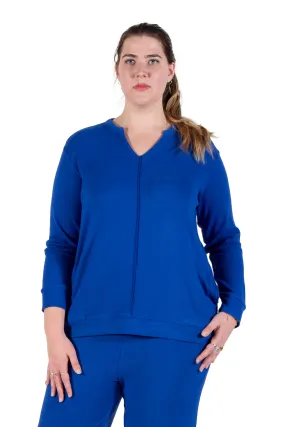 Plus Size Comfort Luxe Collection Cozy Knit V- Neck Tunic