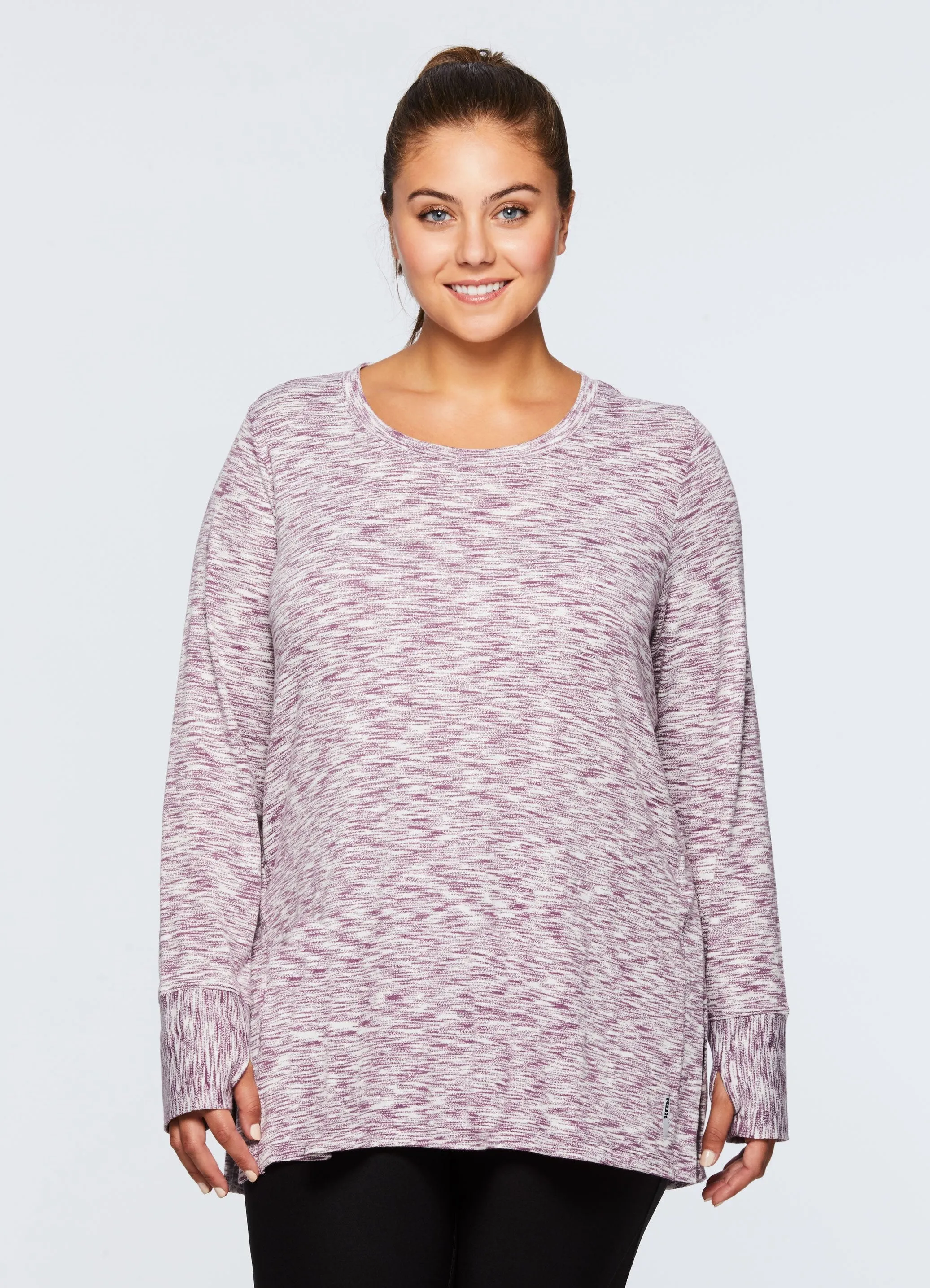 Plus Stratus Long Sleeve Scoopneck Tunic Sweater