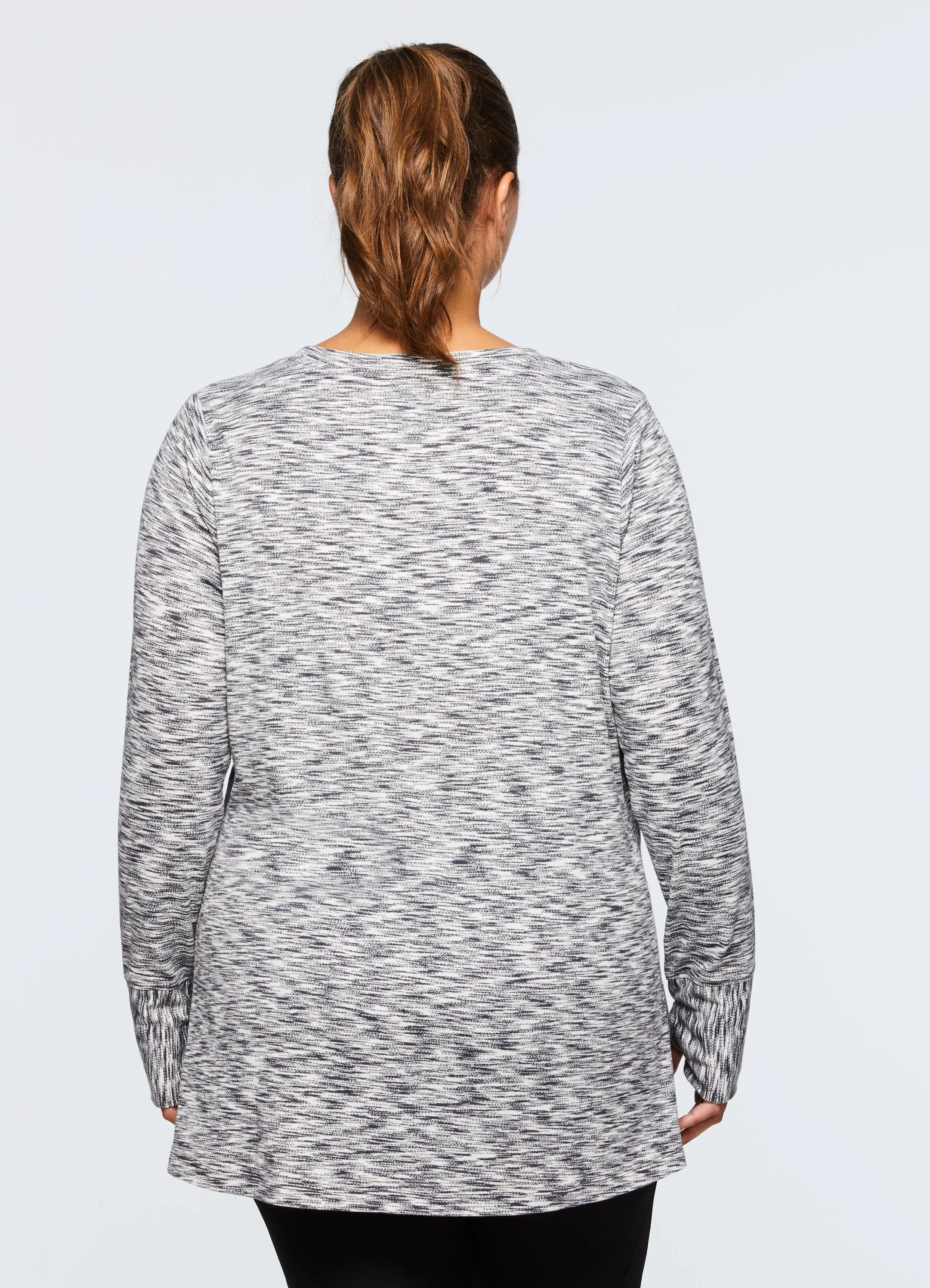 Plus Stratus Long Sleeve Scoopneck Tunic Sweater