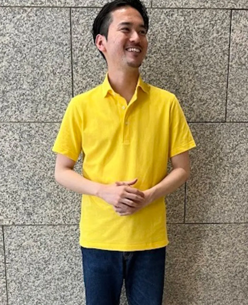 Polo Shirt Botanical Dye (Gardenia)