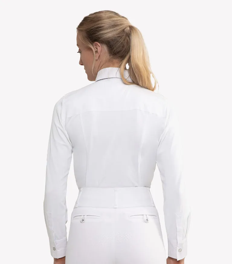 Premier Equine Tessa Ladies Long Sleeve Tie Show Shirt (cream or white)