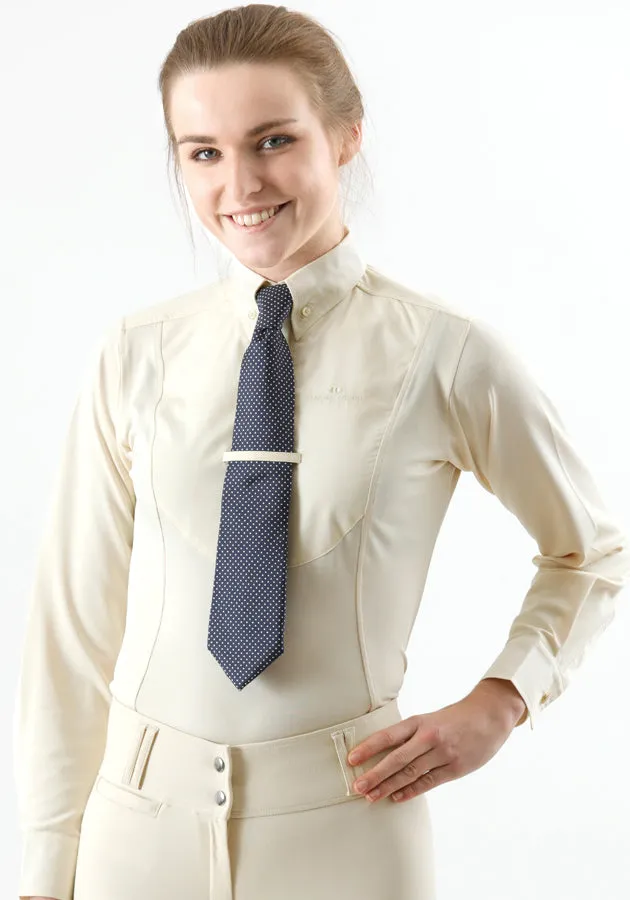 Premier Equine Tessa Ladies Long Sleeve Tie Show Shirt (cream or white)