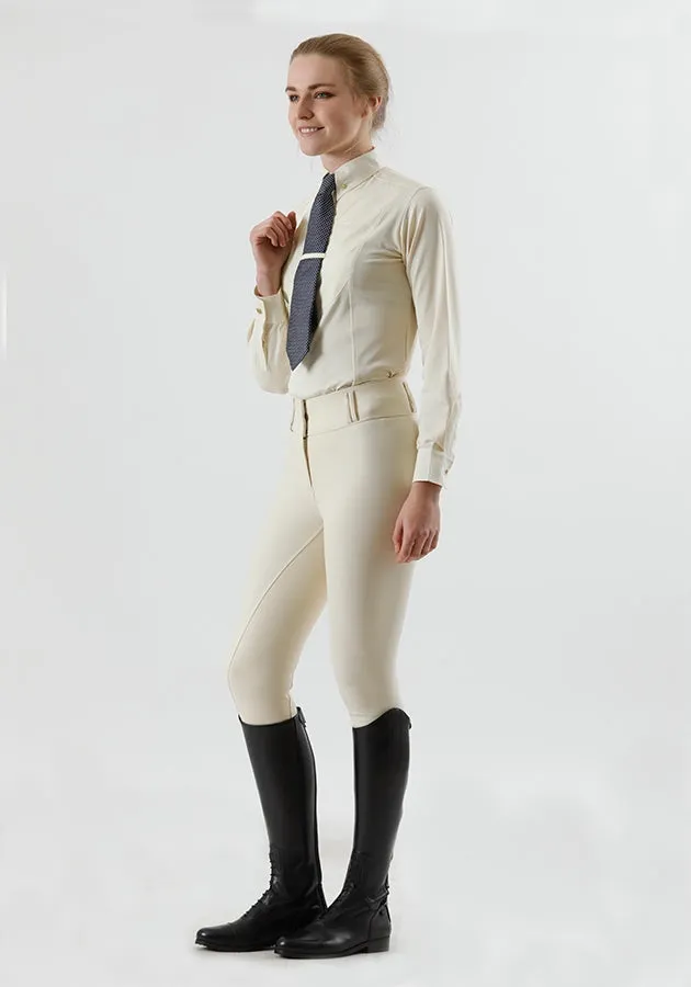 Premier Equine Tessa Ladies Long Sleeve Tie Show Shirt (cream or white)