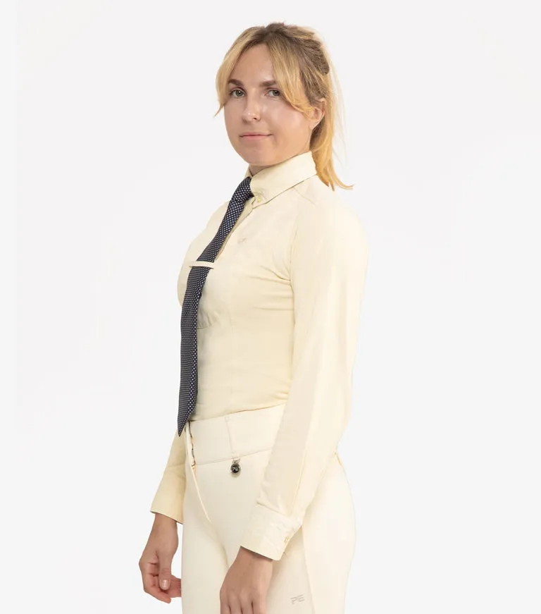 Premier Equine Tessa Ladies Long Sleeve Tie Show Shirt (cream or white)