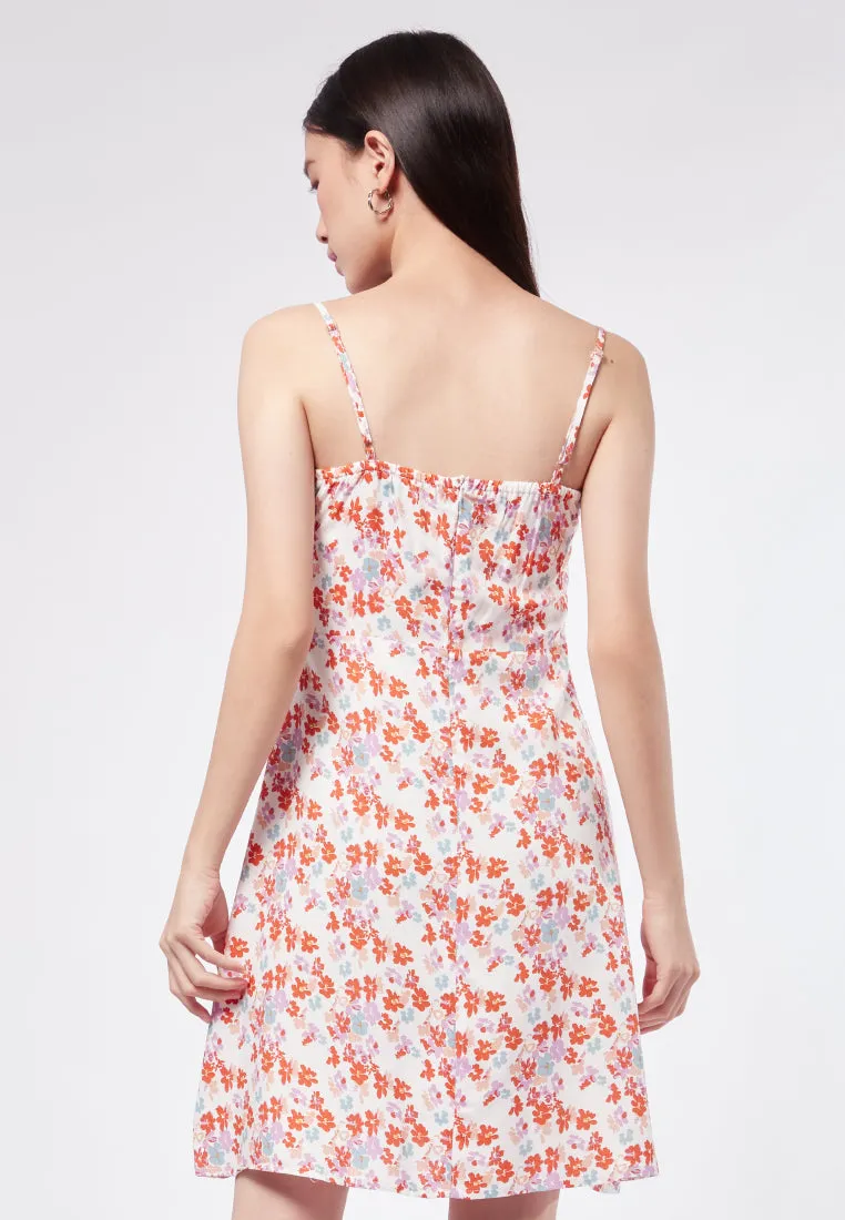 Printed Mini Wrap Dress