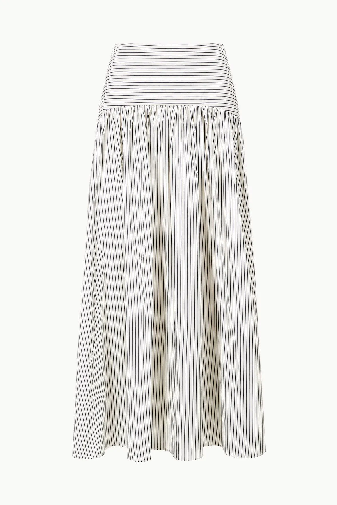 PROCIDA SKIRT | IVORY MICRO STRIPE