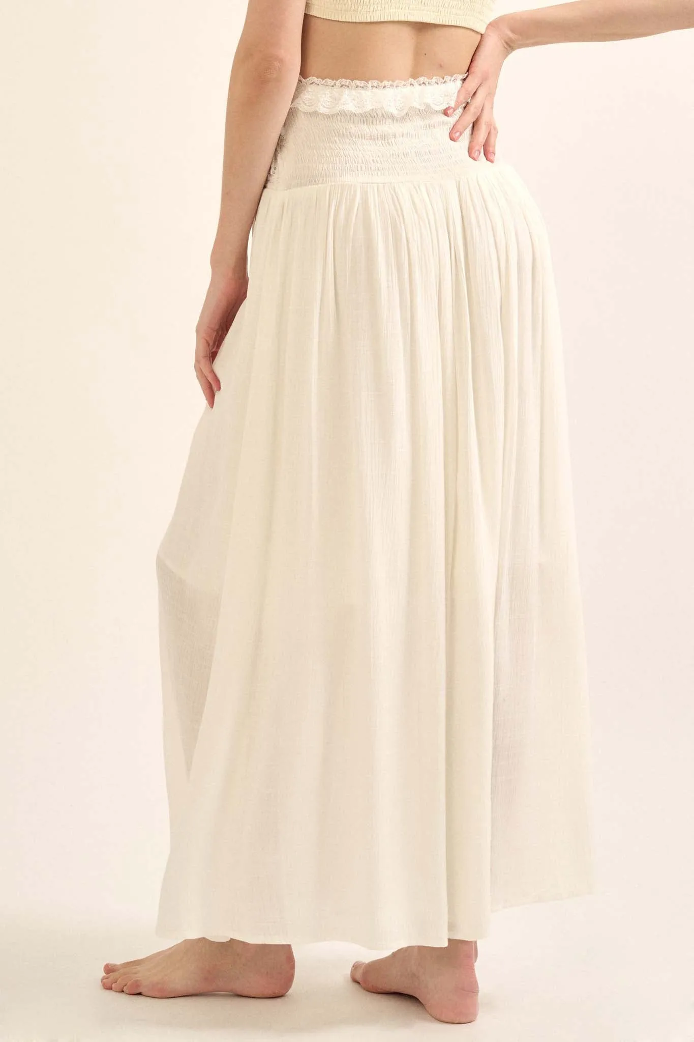 Reborn Soul Lace-Trimmed Convertible Skirt Dress