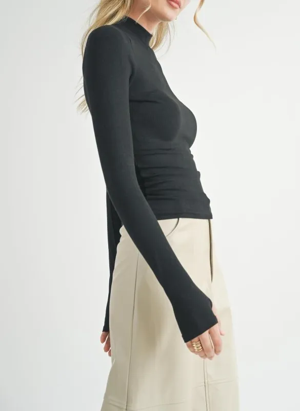 Ronan Mock Neck Knit Top