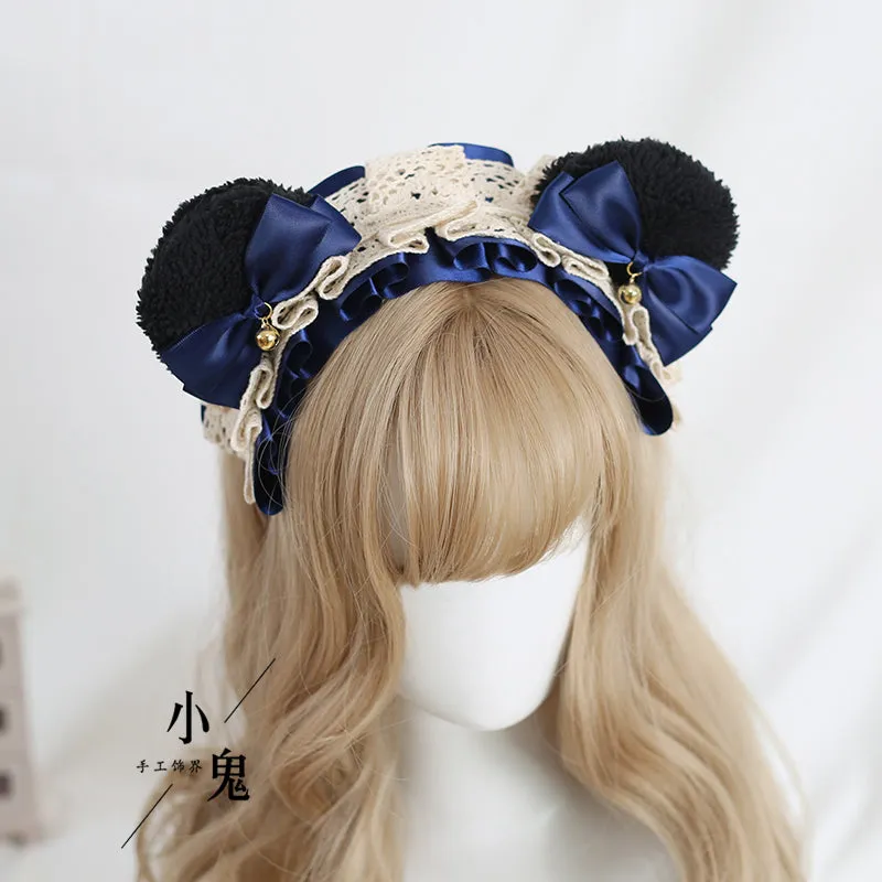 Ruffled Bear Ear Headband