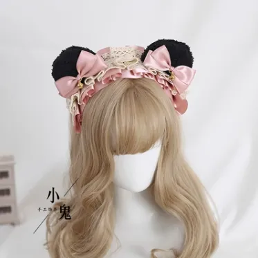 Ruffled Bear Ear Headband