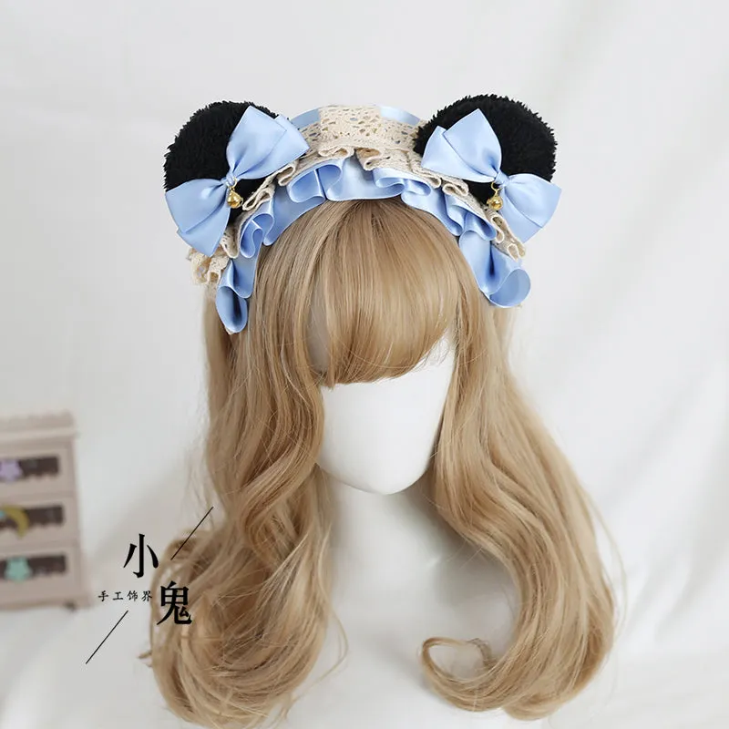 Ruffled Bear Ear Headband