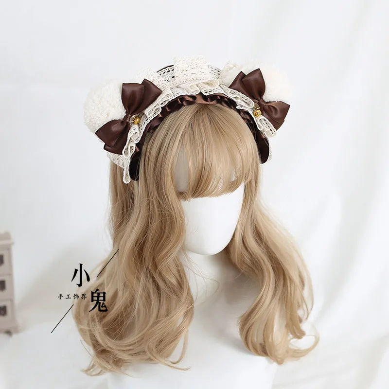 Ruffled Bear Ear Headband