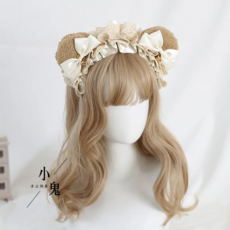 Ruffled Bear Ear Headband