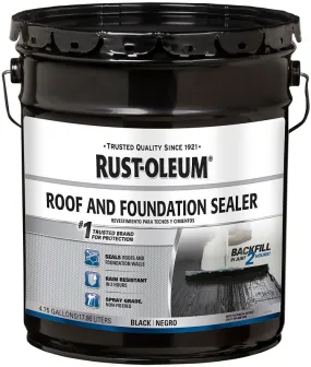 Rust-Oleum 347434 Roof and Foundation Sealer, Black, 4.75 gal, Pail, Liquid :PAIL: QUANTITY: 1