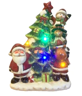 Santa Christmas Tree Musical and Light Up Christmas Decoration