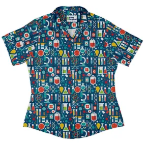 Science Lab Blue Science Curvy Button Up Shirt