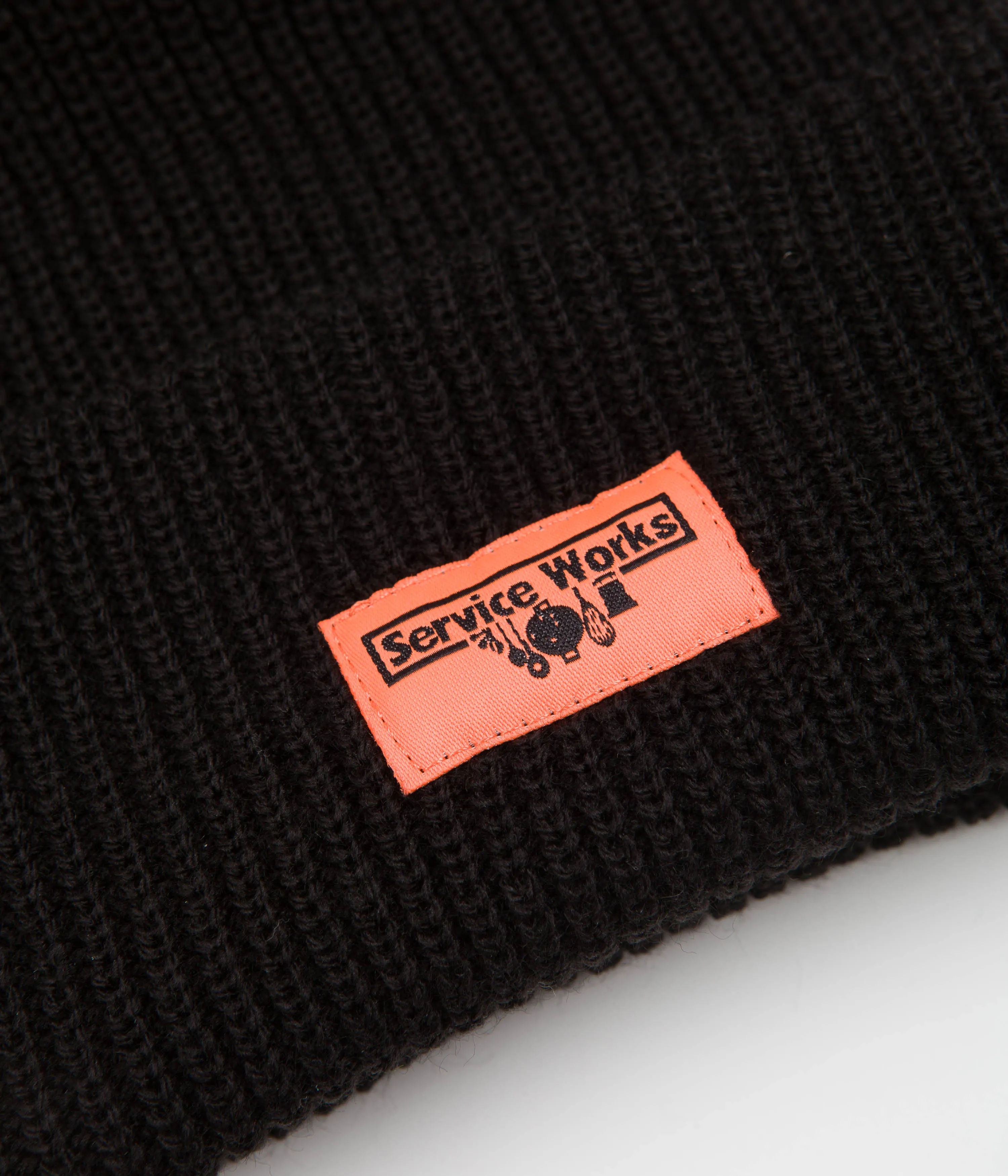 Service Works Logo Watch Cap Beanie - Black