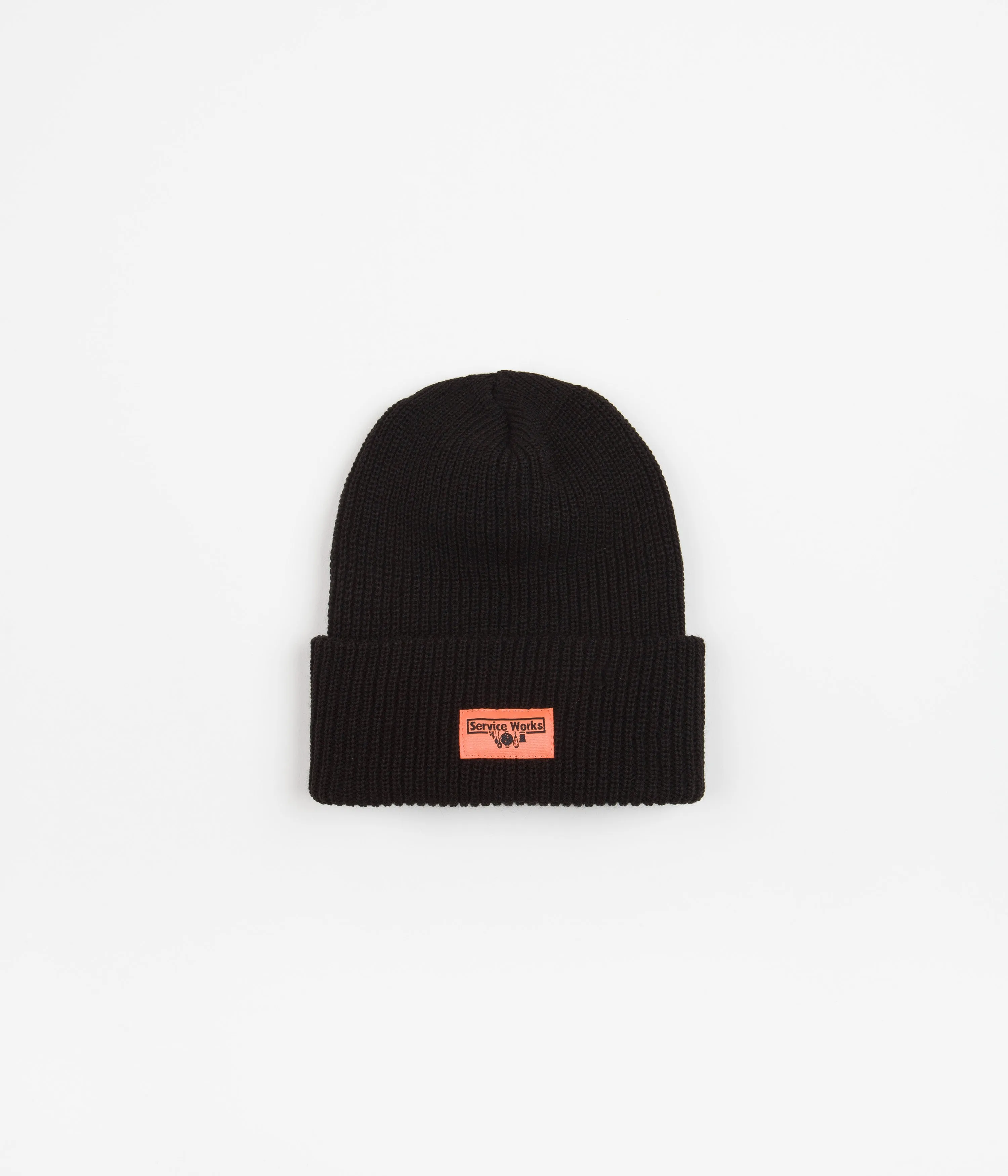 Service Works Logo Watch Cap Beanie - Black