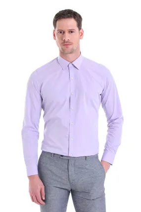 Slim Fit Lilac Cotton Dress Shirt