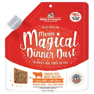 Stella & Chewy's Marie's Magical Dinner Dust Grass-Fed Beef Freeze-Dried Raw Dog Food Topper 7 oz