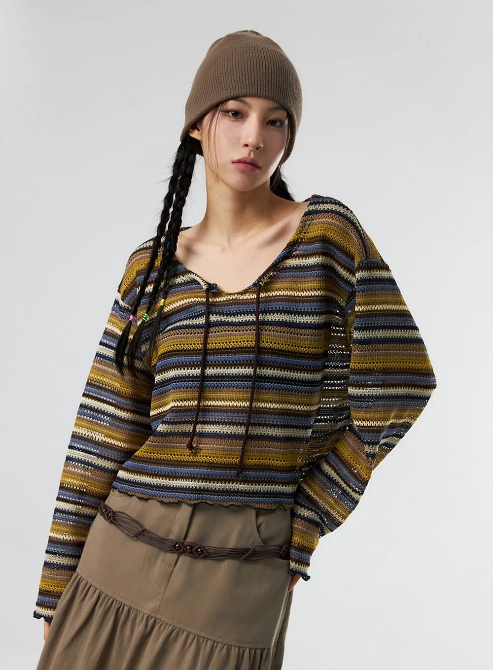 Stripe Knit Top IS327